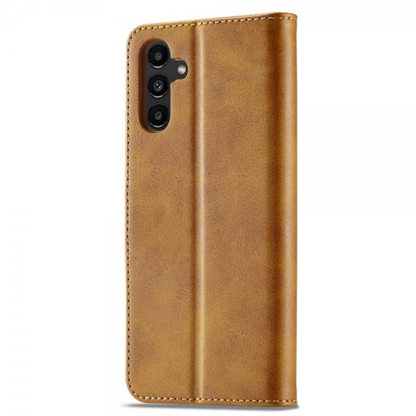 Lc.Imeeke Samsung Galaxy A05s Cover med Kortlomme Stativfunktion Lysebrun