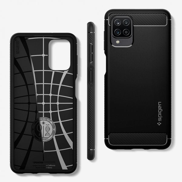 Spigen Samsung Galaxy A12 Cover Rugged Armor Mat Sort