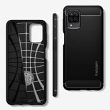 Spigen Samsung Galaxy A12 Cover Rugged Armor Mat Sort