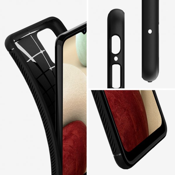 Spigen Samsung Galaxy A12 Cover Rugged Armor Mat Sort