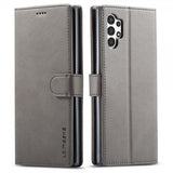 Lc.Imeeke Samsung Galaxy A13 4G Cover med Kortlomme Kickstand Funktion Grå