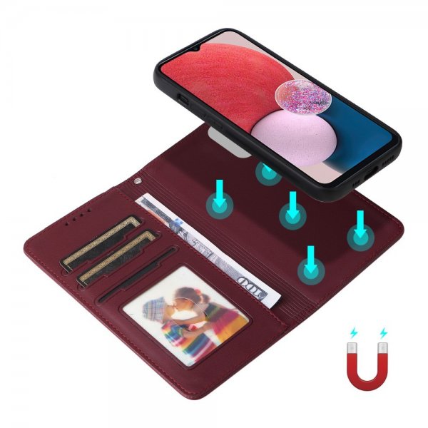 Betopnice Samsung Galaxy A13 4G Cover med aftageligt etui 005 Rød