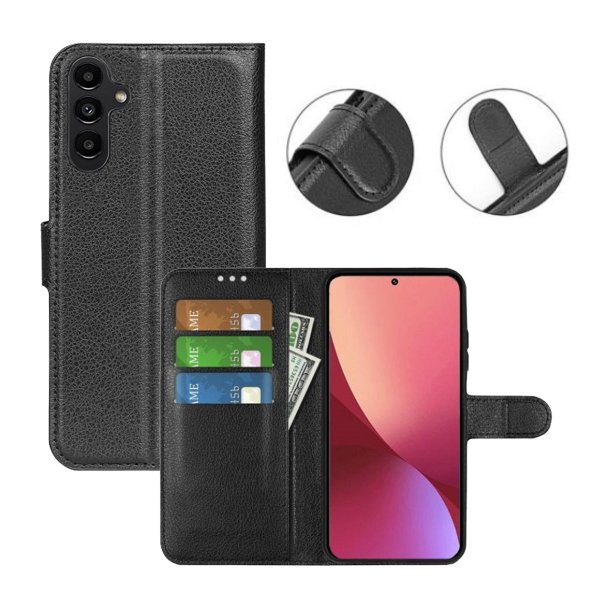 Samsung Galaxy A14 Cover med Stativ Sort