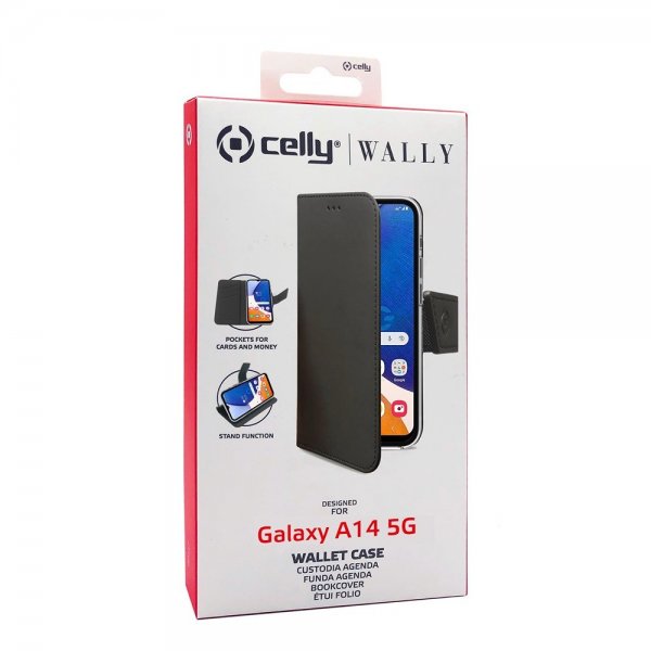Celly Samsung Galaxy A14 Cover Wally Wallet Case Sort