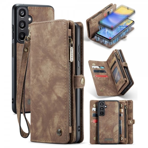 CaseMe Samsung Galaxy A15 Cover 008 Series Aftagelig Skal Brun