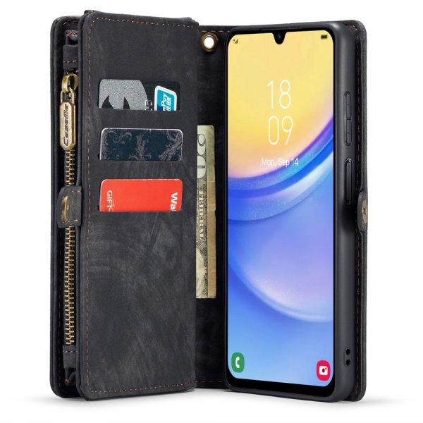 CaseMe Samsung Galaxy A15 Cover 008 Series Aftagelig Skal Sort