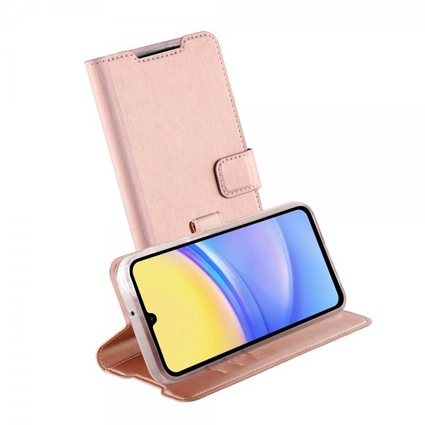 Vivanco Samsung Galaxy A15 Cover Classic Wallet Rosaguld