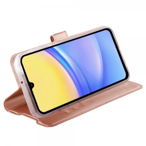 Vivanco Samsung Galaxy A15 Cover Classic Wallet Rosaguld