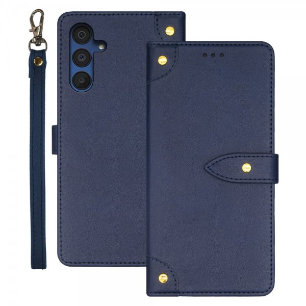 Samsung Galaxy A15 Cover med Strop Blå