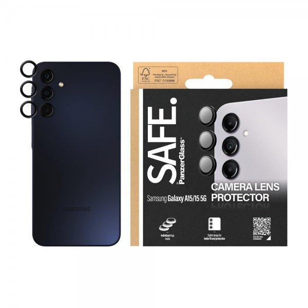 SAFE by PanzerGlass Samsung Galaxy A15 Kamerabeskyttelse Sort