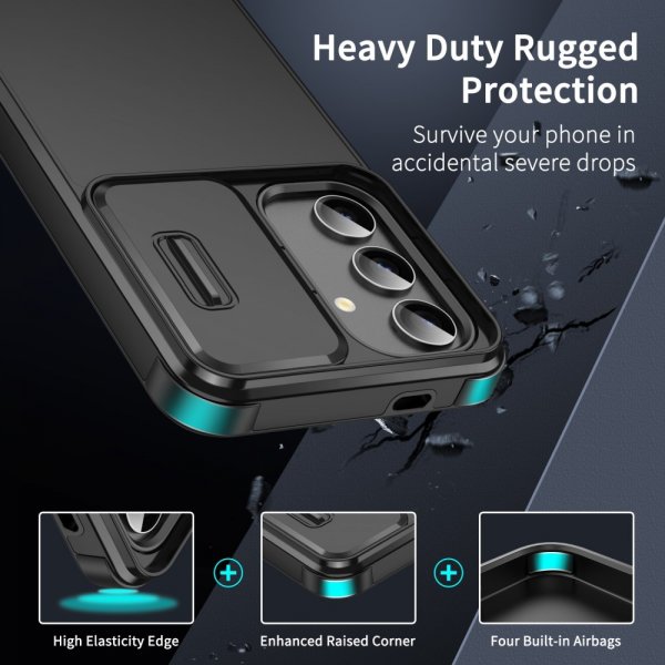 Samsung Galaxy A15 Cover Kameraskydd Sort