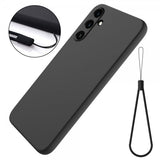 Samsung Galaxy A15 Cover med Strap Silikone Sort