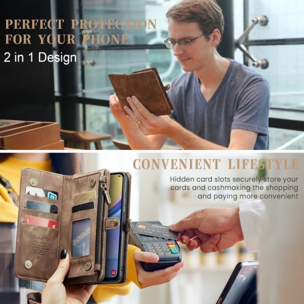 CaseMe Samsung Galaxy A16 Etui 008 Series Aftageligt Cover Brun