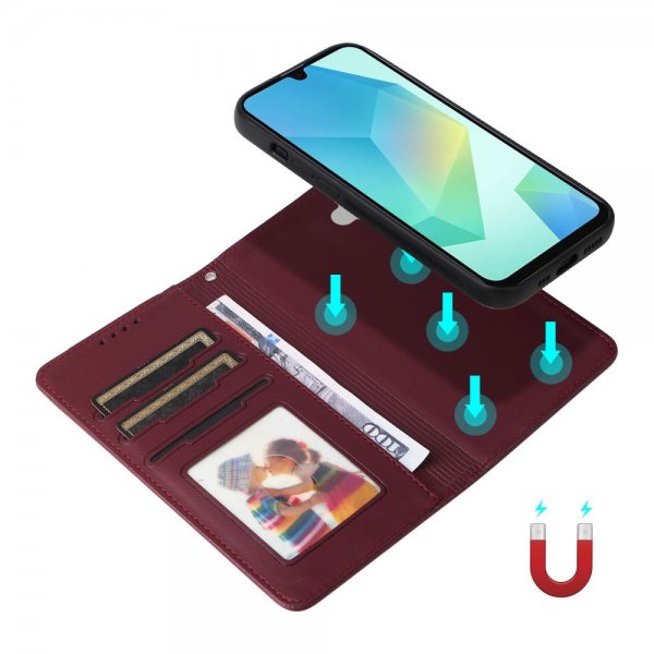Betopnice Samsung Galaxy A16 Etui med Aftageligt Cover 005 Rød