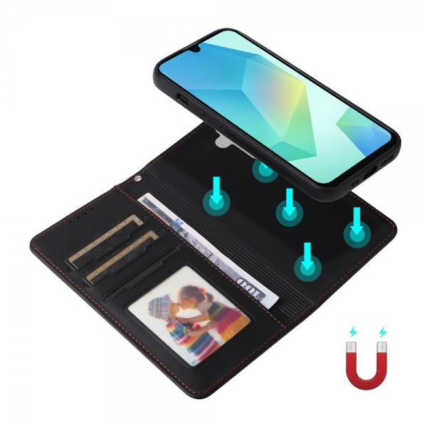 Betopnice Samsung Galaxy A16 Etui med Aftageligt Cover 005 Sort