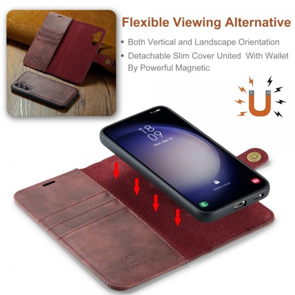 Dg.Ming Samsung Galaxy A16 Etui med Aftageligt Cover Rød