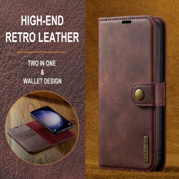Dg.Ming Samsung Galaxy A16 Etui med Aftageligt Cover Rød