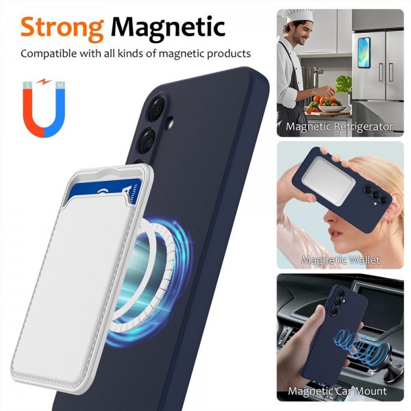 Samsung Galaxy A16 Cover med Rem Silikone MagSafe Mørkeblå