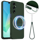Samsung Galaxy A16 Cover med Rem Silikone MagSafe Mørkegrøn