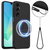 Samsung Galaxy A16 Cover med Strap Silikone MagSafe Sort