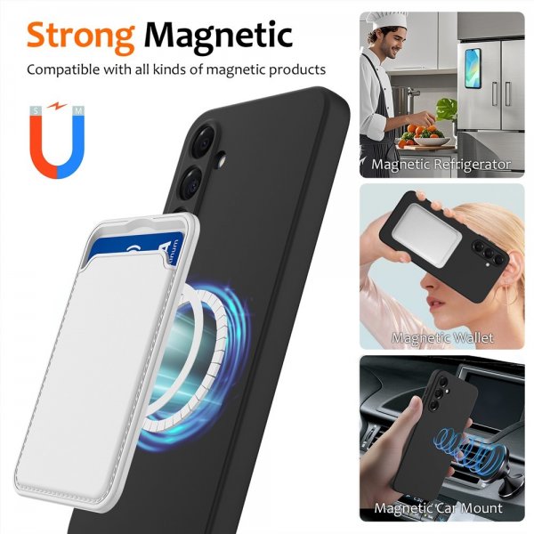 Samsung Galaxy A16 Cover med Strap Silikone MagSafe Sort