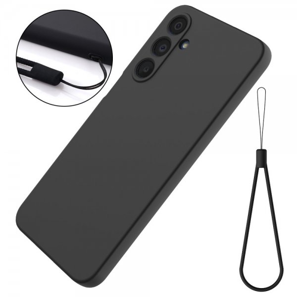 Samsung Galaxy A16 Cover med Rem Silikone Sort