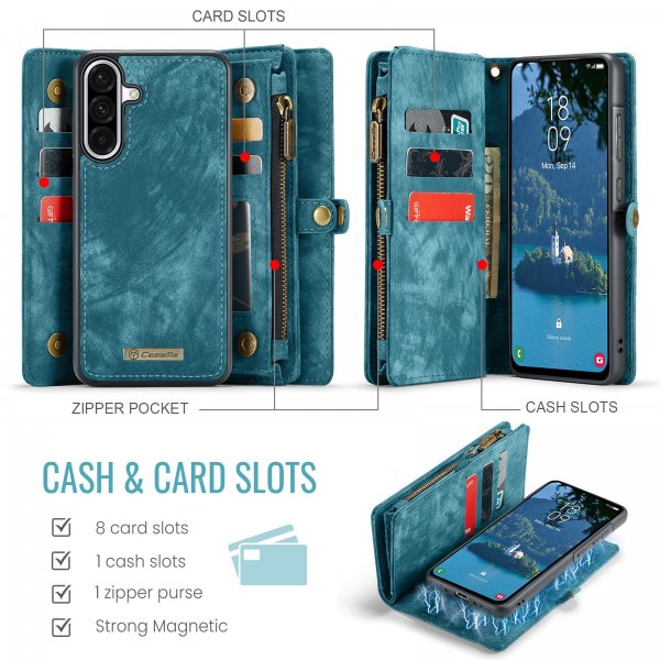 CaseMe Samsung Galaxy A17 Cover 008 Series Aftageligt Cover Blå