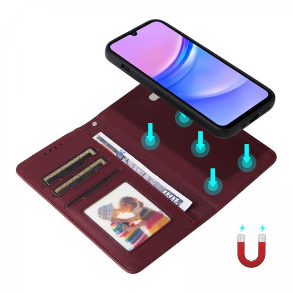 Bagsidecover Samsung Galaxy A17 Etui med Aftageligt Cover 005 Rød