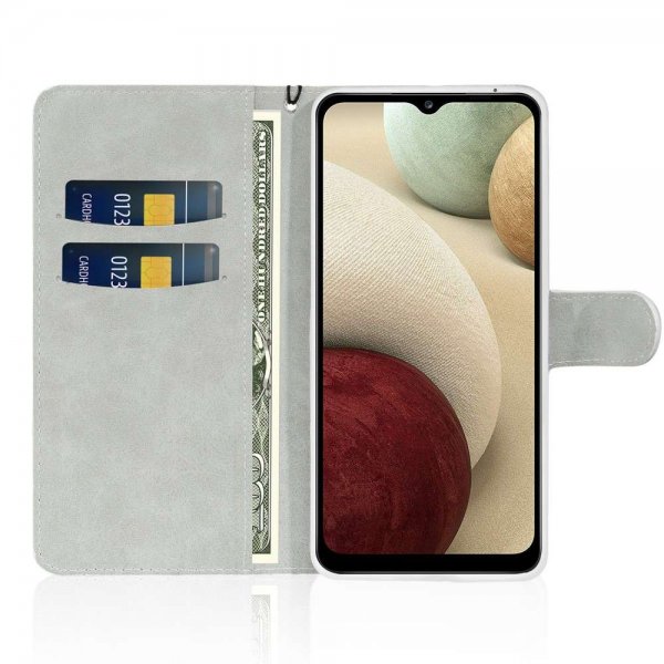 Samsung Galaxy A22 4G Cover Glitter Stribe Blå