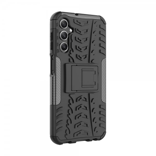 Samsung Galaxy A24 Cover Dækmønster Stativfunktion Sort