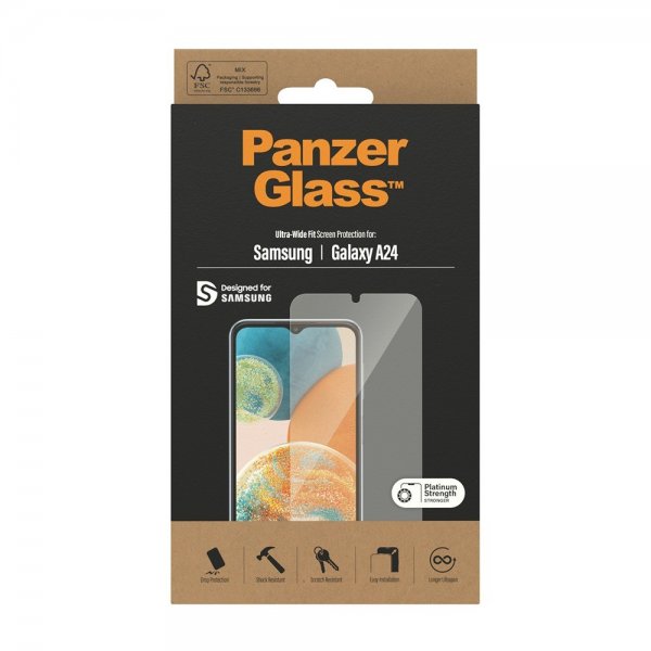 PanzerGlass Samsung Galaxy A24 Skærmbeskyttelse Ultra-Wide Fit