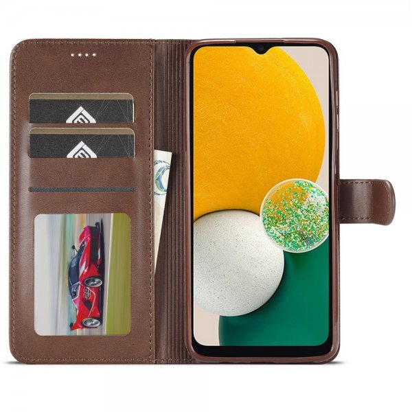 Lc.Imeeke Samsung Galaxy A25 Etui med Kortlomme Standerfunktion Mørkebrun