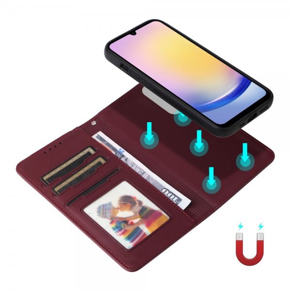 Betopnice Samsung Galaxy A25 Cover med Aftageligt Cover 005 Rød