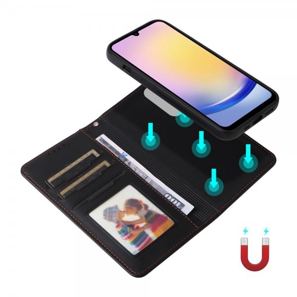 Betopnice Samsung Galaxy A25 Cover med Aftageligt Cover 005 Sort
