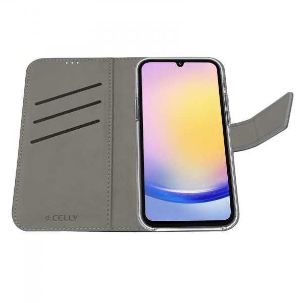 Celly Samsung Galaxy A25 Cover Wally Wallet Case Sort