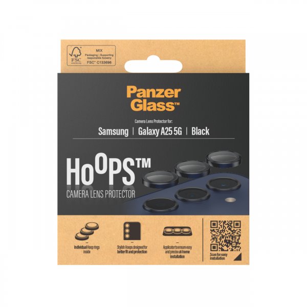 PanzerGlass Samsung Galaxy A25 Kamerabeskyttelse Hoops Sort