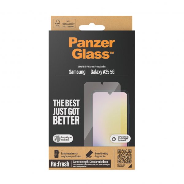 PanzerGlass Samsung Galaxy A25 Skærmbeskyttelse Ultra-Wide Fit