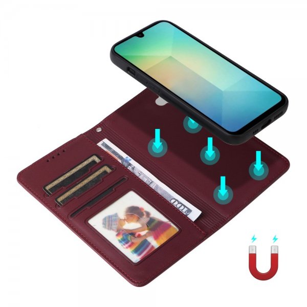 Betopnice Samsung Galaxy A26 Cover med Aftageligt Cover 005 Rød