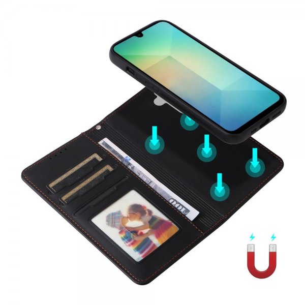 Betopnice Samsung Galaxy A26 Etui med Aftageligt Cover 005 Sort