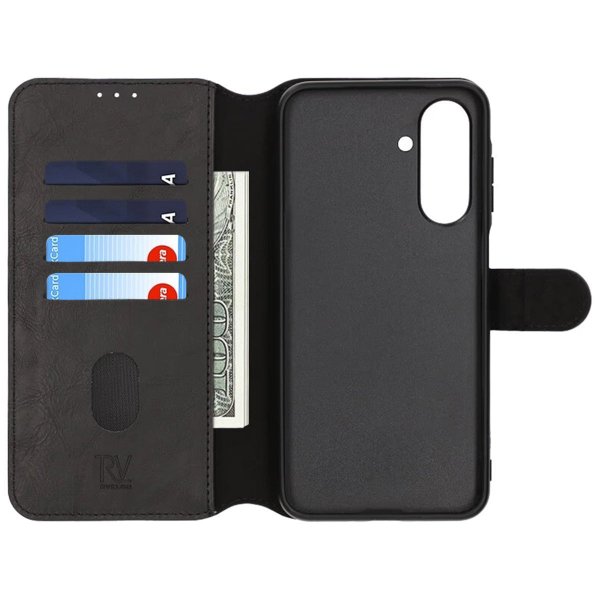 Rvelon Samsung Galaxy A26 Cover Magnetisk Aftageligt Etui Sort
