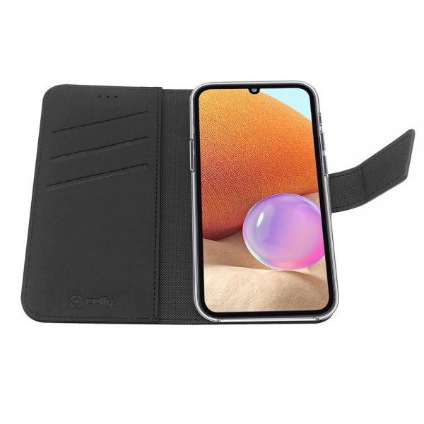 Celly Samsung Galaxy A32 4G Etui Wally Wallet Case Sort