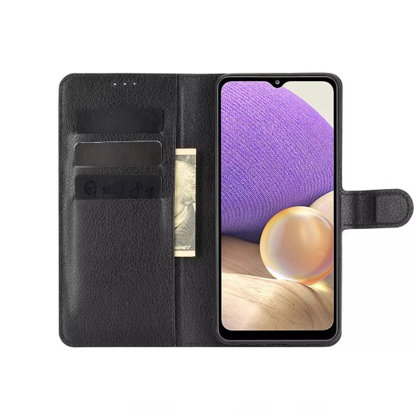 Rvelon Samsung Galaxy A32 4G Etui med Kortlomme Sort