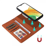Betopnice Samsung Galaxy A33 5G Etui med aftageligt Cover 005 Brun