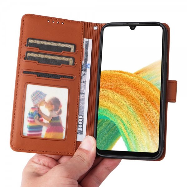 Betopnice Samsung Galaxy A33 5G Etui med aftageligt Cover 005 Brun