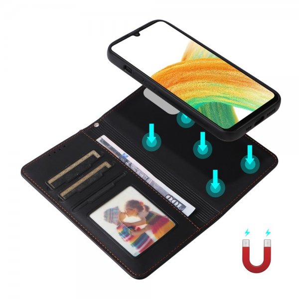 Betopnice Samsung Galaxy A33 5G Etui med aftageligt Cover 005 Sort