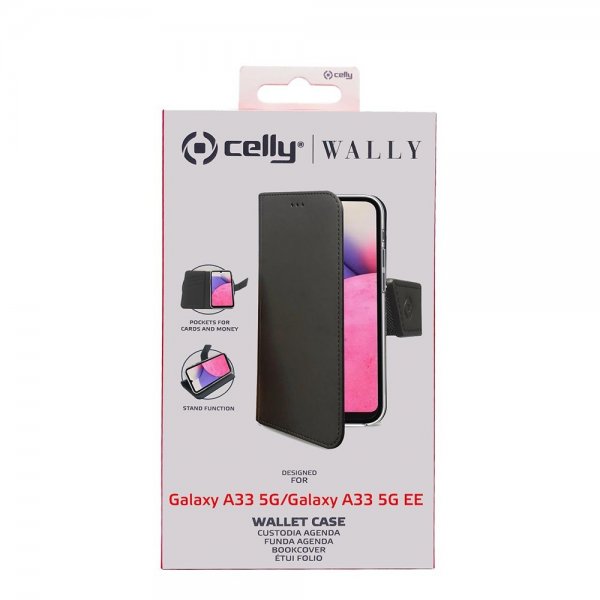 Celly Samsung Galaxy A33 5G Etui Wally Wallet Case Sort