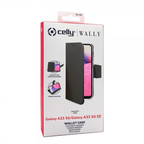 Celly Samsung Galaxy A33 5G Etui Wally Wallet Case Sort