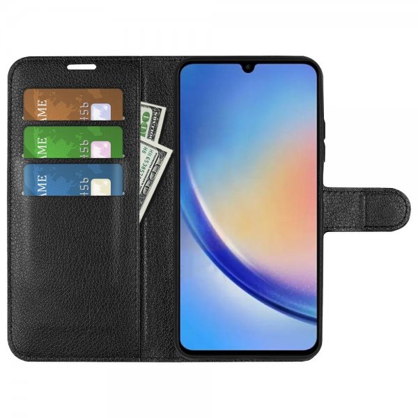 Nordic Covers Samsung Galaxy A34 5G Cover Litchi Raven Black