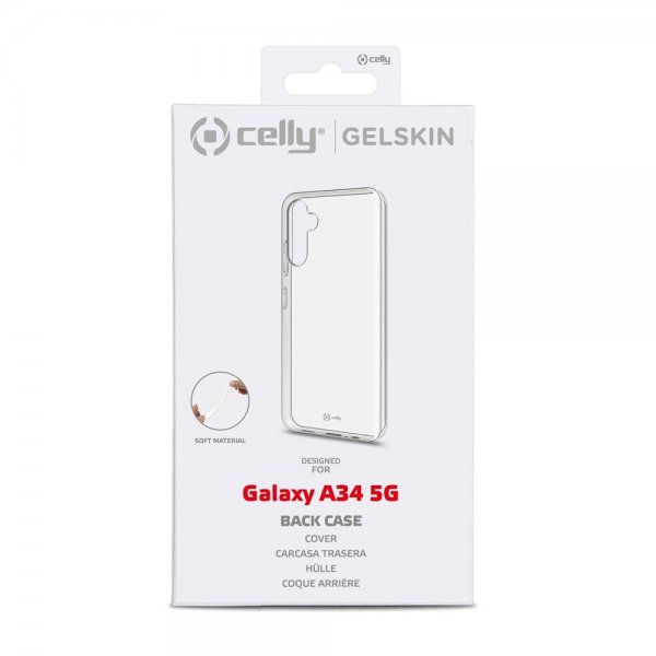 Celly Samsung Galaxy A34 5G Cover GELSKIN Gennemsigtig