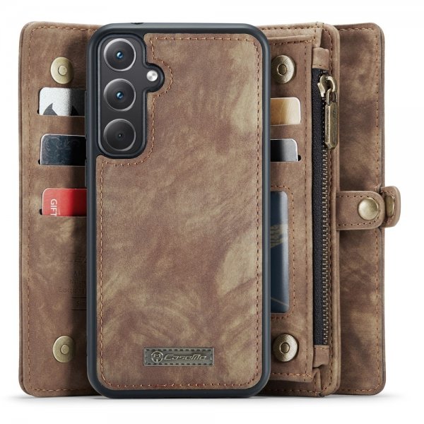 CaseMe Samsung Galaxy A35 Etui 008 Series Aftageligt Cover Brun